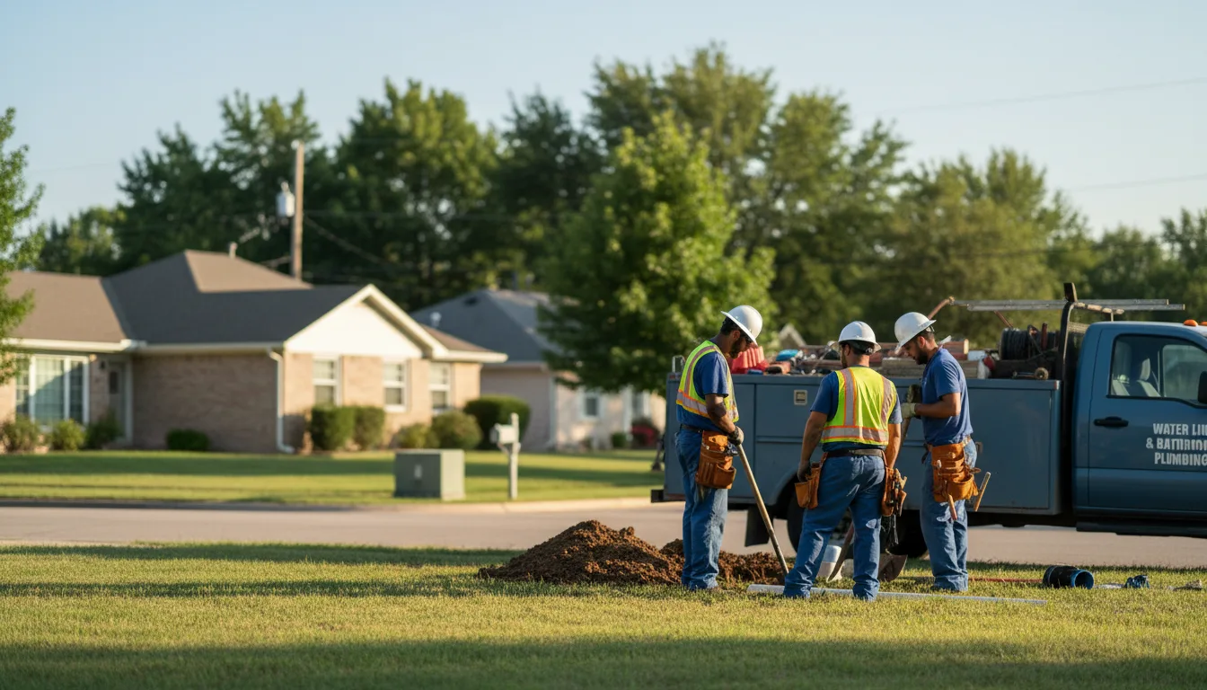 Residential water line and bathroom plumbing service in Provencal, LA